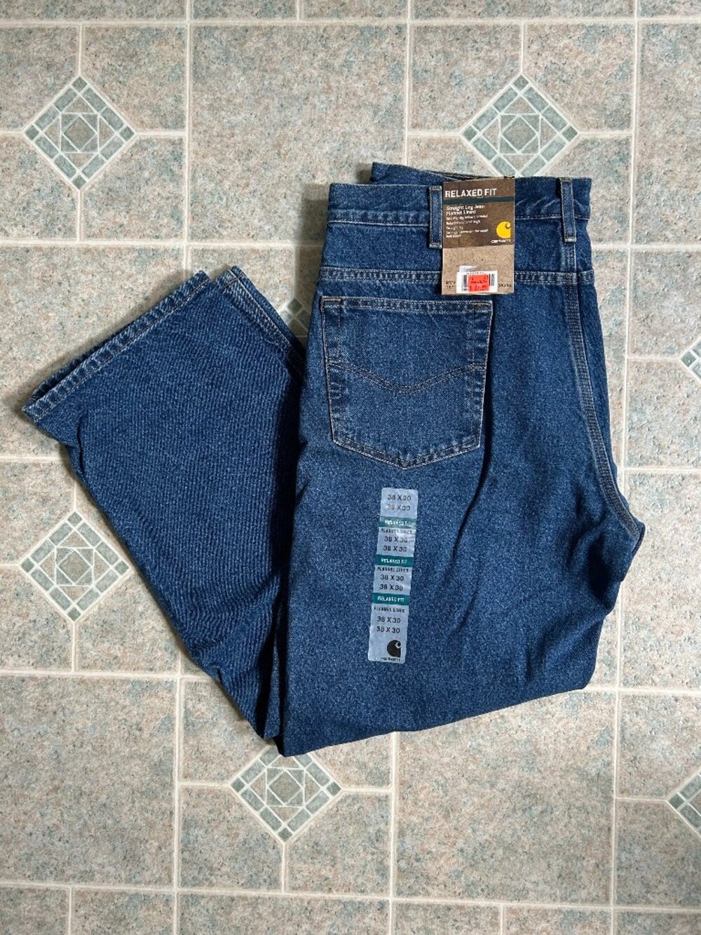 Mens Carhartt Flannel-lined Jeans NWT